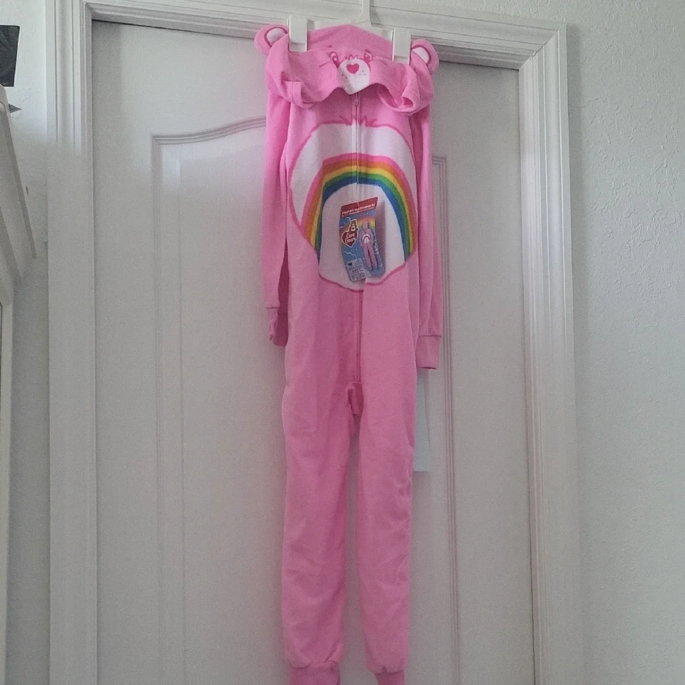 Care Bears Pink Onesie with Rainbow Design 8 (M) NWT